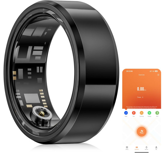 Модні спортивні розумні каблучки Mingwear US9, чорний (my-21135)