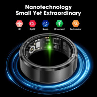 Модні спортивні розумні каблучки Mingwear US9, чорний (my-21135)