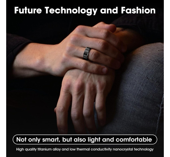 Модні спортивні розумні каблучки Mingwear US9, чорний (my-21135)