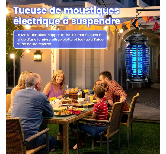 Мощная электрическая лампа от комаров Kfonla JY-05, 15 Вт, 4200 В, черный (my-21186)