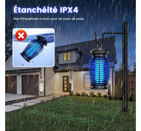 Мощная электрическая лампа от комаров Kfonla JY-05, 15 Вт, 4200 В, черный (my-21186)