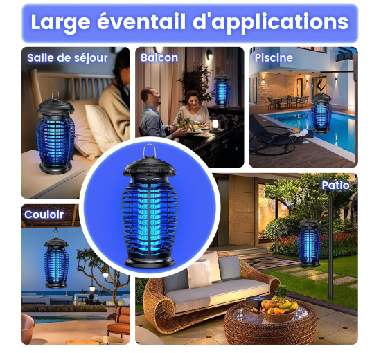 Мощная электрическая лампа от комаров Kfonla JY-05, 15 Вт, 4200 В, черный (my-21186)