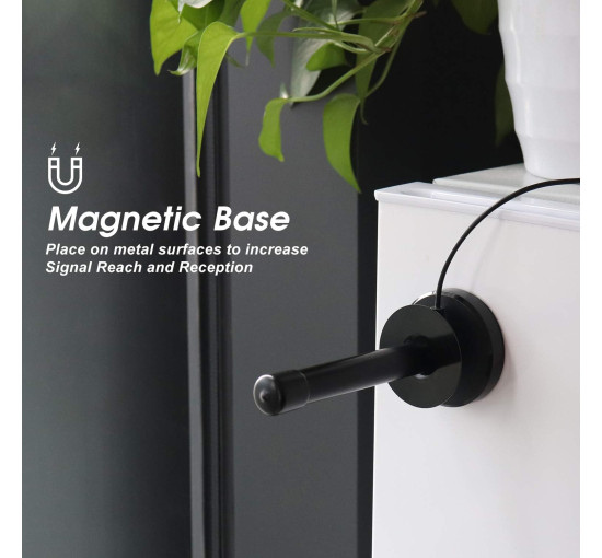 Потужна кімнатна телевізійна антена August DTA250, чорна (my-21047)