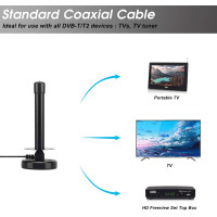 Потужна кімнатна телевізійна антена August DTA250, чорна (my-21047)