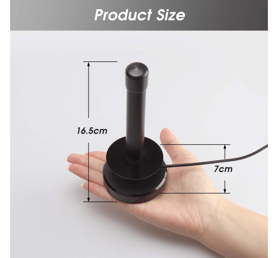 Потужна кімнатна телевізійна антена August DTA250, чорна (my-21047)