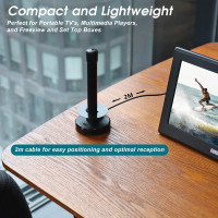 Потужна кімнатна телевізійна антена August DTA250, чорна (my-21047)