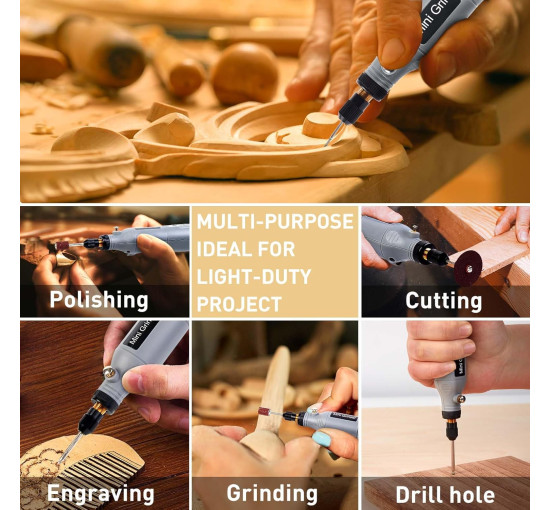 Набір бездротових інструментів, що обертаються, AOZOY HJ202, сірий (my-21111)