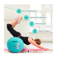 Надувной гимнастический ролл LUBAKED Air Rolle для йоги и фитнеса с насосом, зеленый (my-21025) Надувной гимнастический ролл LUBAKED Air Rolle для йоги и фитнеса с насосом, зеленый (my-21025)