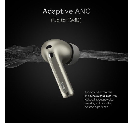 Наушники Noise адаптивное шумоподавление до 49 дБ, титан (my-21101)