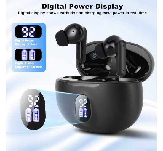 Навушники-перекладачі Exsulity Y113S зі штучним інтелектом, підтримують 144 мови, чорний (my-21103)