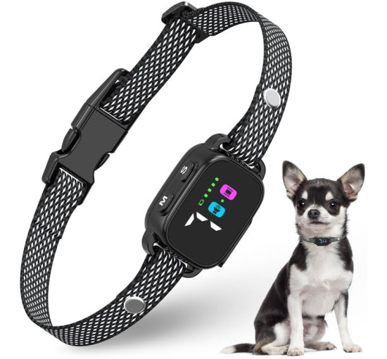 Нашийник проти гавкання RICIVI YJ318 для маленьких собак, без електрошоку, темно-чорний (my-21157)