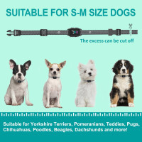 Ошейник против лая RICIVI YJ318 для маленьких собак, без электрошока, темно-черный (my-21157)