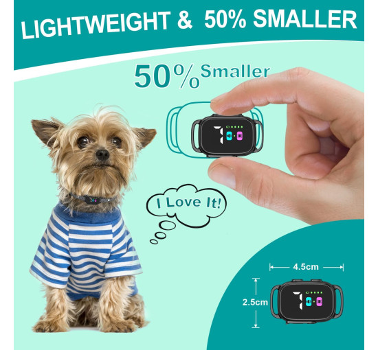 Нашийник проти гавкання RICIVI YJ318 для маленьких собак, без електрошоку, темно-чорний (my-21157)