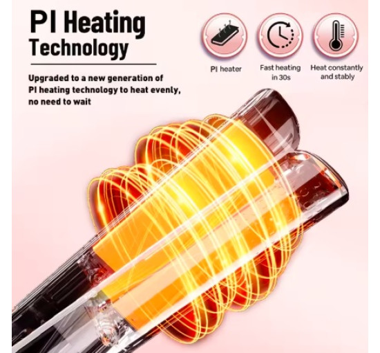 Бездротовий випрямляч для волосся, що перезаряджається, білий (my-21036)