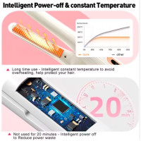 Бездротовий випрямляч для волосся, що перезаряджається, білий (my-21036)