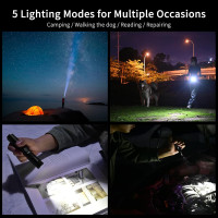 Надяскравий світлодіодний ліхтар WUBEN L50, що перезаряджається, з яскравістю 1200 люмен, чорний (my-21070)