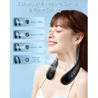 USB-вентилятор GAITIR XQ04 5000 мА·год, що перезаряджається, чорний (my-21181)