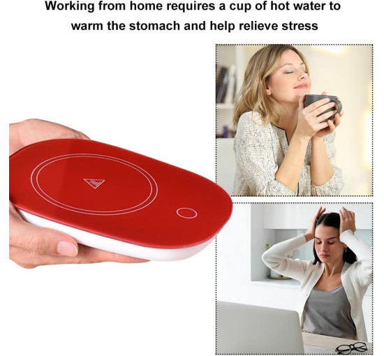 Підігрівач напоїв TUKNON BY-NIHH-QF51 з USB-портом, червоний (my-21137)