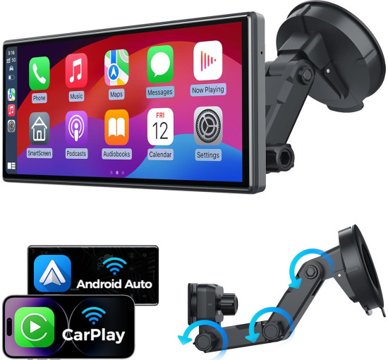 Портативная автомобильная стереосистема JATAZA T1026CW 10,26 дюйма, GPS-навигацией, черный (my-21061)