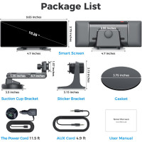 Портативная автомобильная стереосистема JATAZA T1026CW 10,26 дюйма, GPS-навигацией, черный (my-21061)