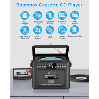 Портативний CD-плеєр Greadio CD-W16, чорний (my-21029)