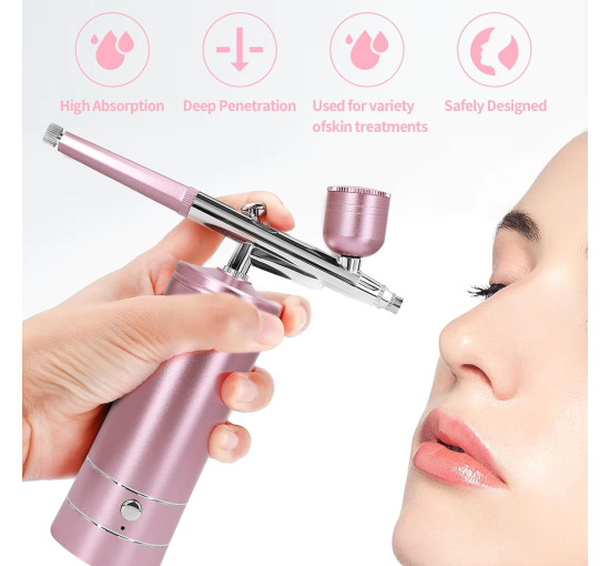 Портативний та елегантний аерограф Lifellery, акумуляторний бездротовий компресор, чорний (my-21026)