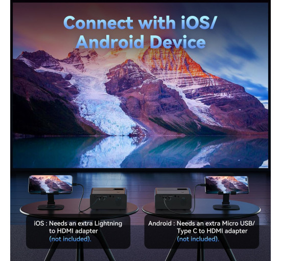 Портативный мини-проектор Einyoumily W13, черный (my-21062)