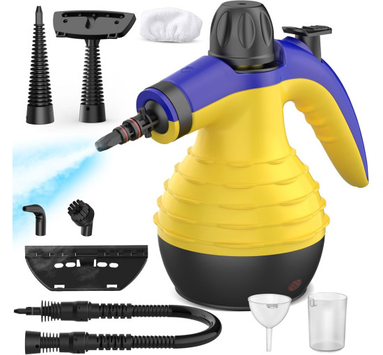 Портативний пароочисник ASSCA HY-308 9-в-1, 380 мл, жовтий (my-21098)