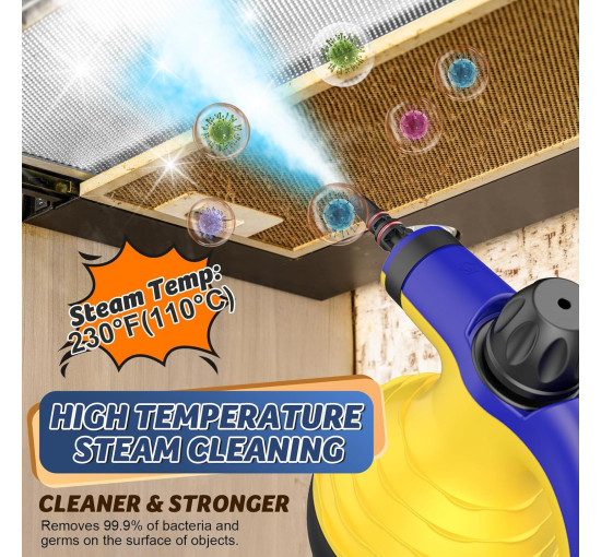 Портативний пароочисник ASSCA HY-308 9-в-1, 380 мл, жовтий (my-21098)