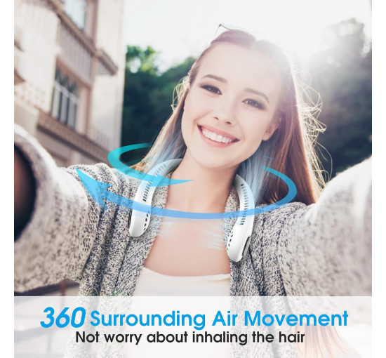 Портативный подвесной мини-вентилятор AUOKAI KJDDAZ3321500, белый (my-21199)