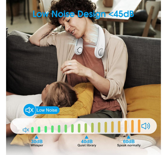 Портативный подвесной мини-вентилятор AUOKAI KJDDAZ3321500, белый (my-21199)