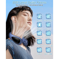 Портативний шийний вентилятор 5000 мА·год, синій (my-21071)