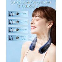 Портативний шийний вентилятор 5000 мА·год, синій (my-21071)