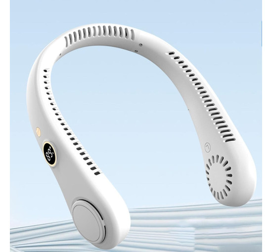 Портативний шийний вентилятор Atfoton R-8 з акумулятором 1500 мА·год, білий (my-21190)