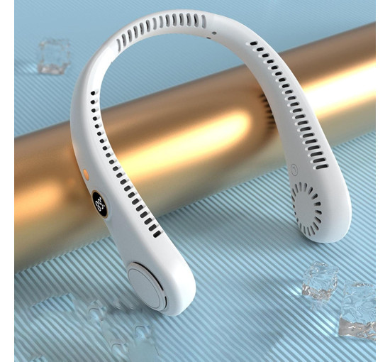 Портативний шийний вентилятор Atfoton R-8 з акумулятором 1500 мА·год, білий (my-21190)