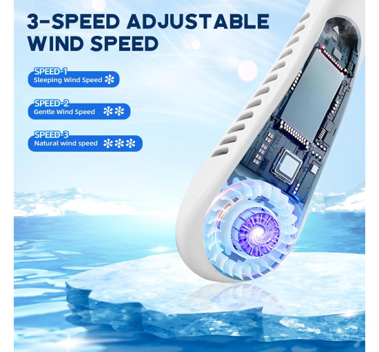 Портативный шейный вентилятор CNMTCCO ADLQ80814, белый (my-21202)