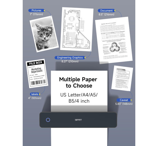 Портативный термопринтер iDPRT MT610 Pro , черный (my-21033)