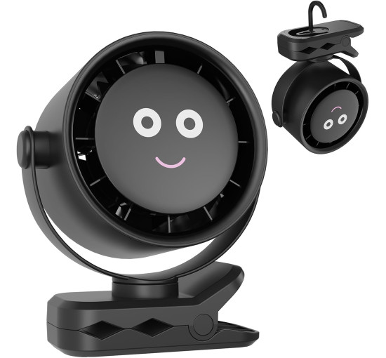 Портативный вентилятор Fitabok A222 с креплением, 4000 мА·ч, черный (my-21201)