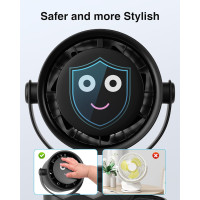 Портативний вентилятор Fitabok A222 з кріпленням, 4000 мА·год, чорний (my-21201)