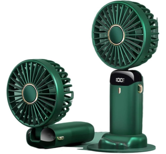 Портативний вентилятор Generic N15, 5 Вт, 3,7 В, зелений (my-21209)