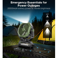 Портативний вентилятор HAWANA TF-15 20000 мА·год, зелений (my-21058)