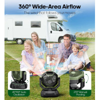 Портативний вентилятор HAWANA TF-15 20000 мА·год, зелений (my-21058)