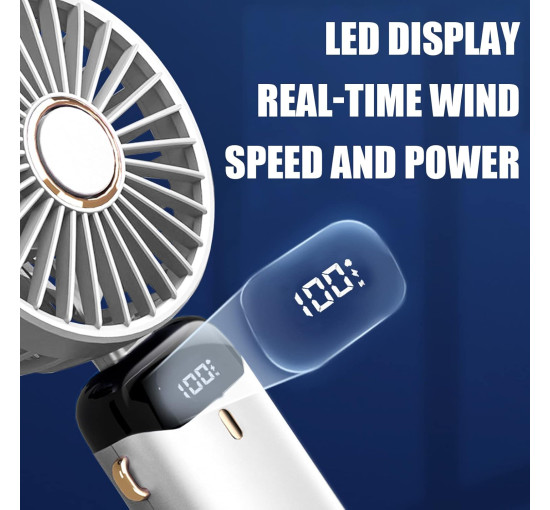 Портативный вентилятор Jsdoin N15 с зарядкой от USB, белый (my-21212)