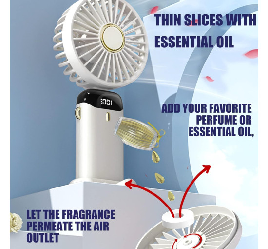 Портативный вентилятор Jsdoin N15 с зарядкой от USB, белый (my-21212)