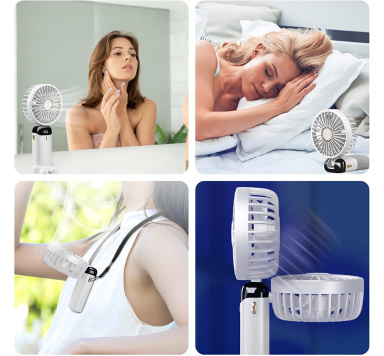 Портативный вентилятор Jsdoin N15 с зарядкой от USB, белый (my-21212)