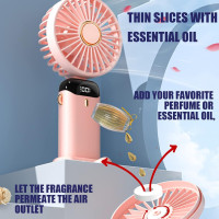 Портативний вентилятор Jsdoin N15 із зарядкою від USB, рожевий (my-21211)