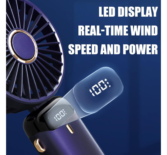 Портативний вентилятор Jsdoin N15 із зарядкою від USB, темно-синій (my-21210)