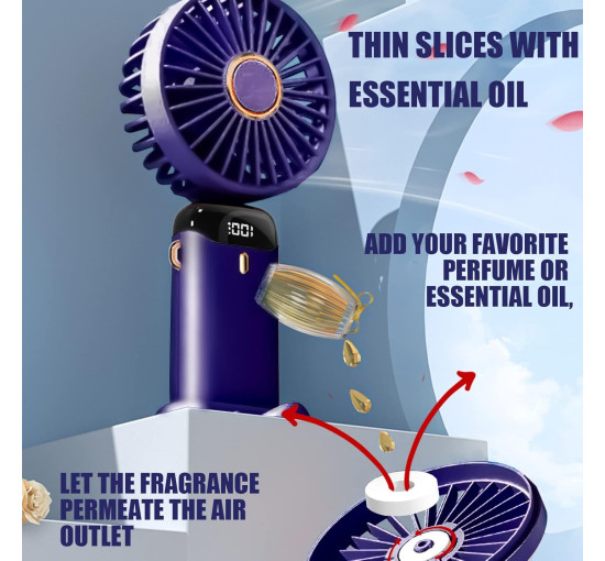 Портативний вентилятор Jsdoin N15 із зарядкою від USB, темно-синій (my-21210)