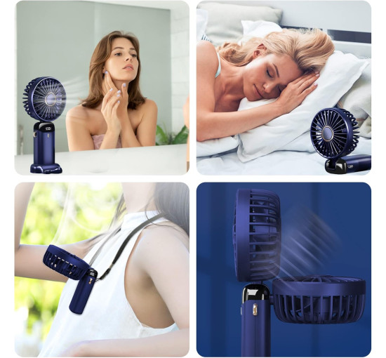 Портативний вентилятор Jsdoin N15 із зарядкою від USB, темно-синій (my-21210)