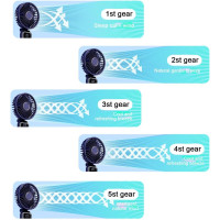 Портативний вентилятор WUBAYI із 5 швидкостями, USB-зарядка, синій (my-21195)